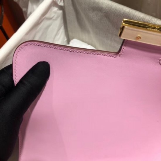 Hermes Epsom Constance 24cm Pink Atoll Handmade Bag