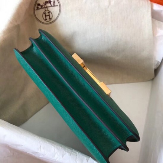 Hermes Epsom Constance 24cm Malachite Handmade Bag