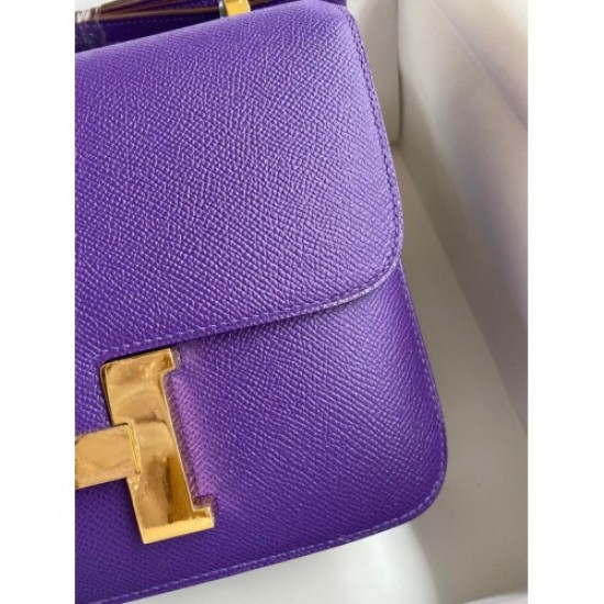 Hermes Epsom Constance 24cm Crocus Handmade Bag