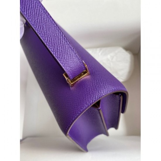 Hermes Epsom Constance 24cm Crocus Handmade Bag