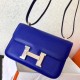 Hermes Epsom Constance 24cm Blue Electric Handmade Bag