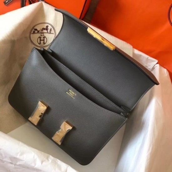 Hermes Epsom Constance 24cm Ardoise Handmade Bag