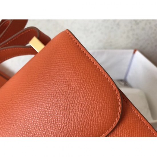 Hermes Epsom Constance 24cm Orange Handmade Bag