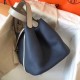 Hermes Bicolor Picotin Lock MM 22cm Sapphire Bag