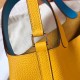 Hermes Bicolor Picotin Lock MM 22cm Yellow Bag