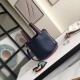 Hermes Navy Blue Picotin Lock 18cm Bag With Braided Handles