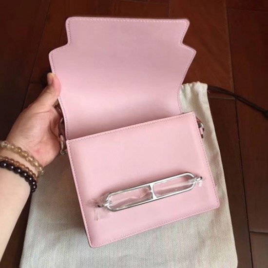 Hermes Mini Sac Roulis Bag In Rose Dragee Swift Leather