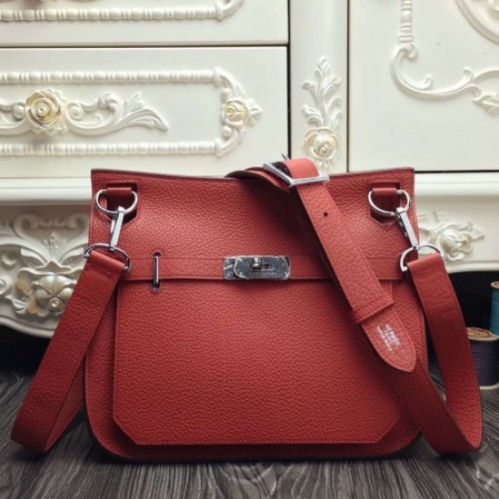 Hermes Red Medium Jypsiere 31cm Bag