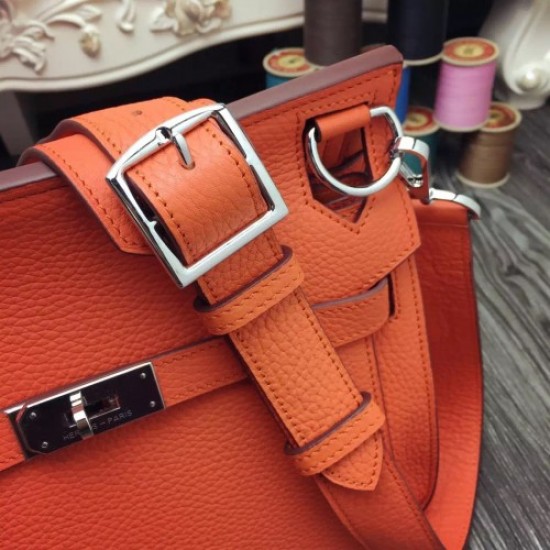 Hermes Orange Medium Jypsiere 31cm Bag