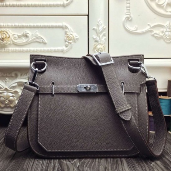 Hermes Grey Large Jypsiere 34cm Bag