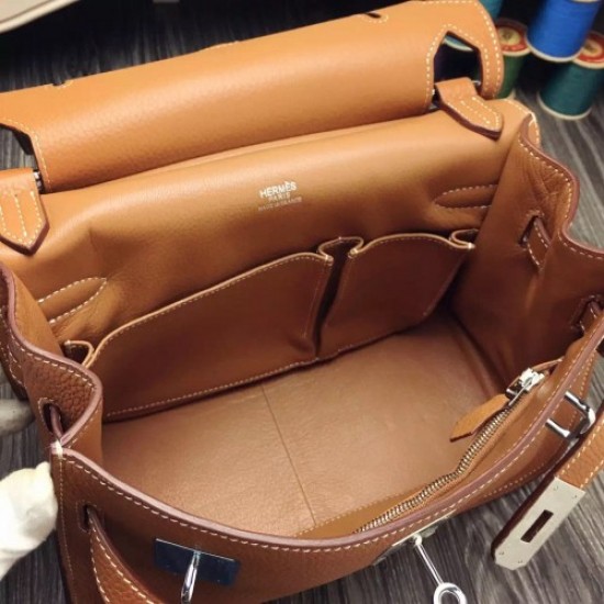 Hermes Brown Medium Jypsiere 31cm Bag