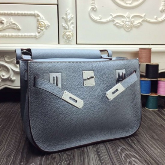 Hermes Blue Lin Medium Jypsiere 31cm Bag