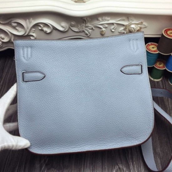 Hermes Blue Lin Medium Jypsiere 31cm Bag