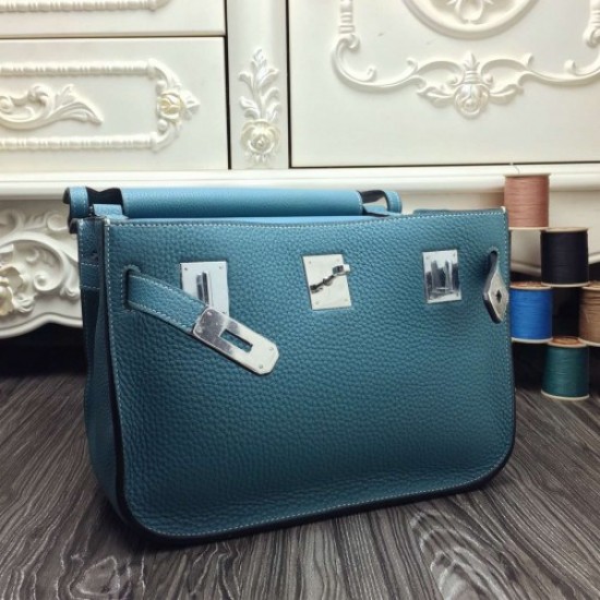 Hermes Blue Jean Medium Jypsiere 31cm Bag