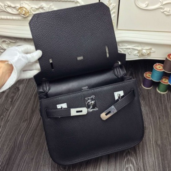 Hermes Black Medium Jypsiere 31cm Bag