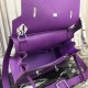 Hermes Purple Clemence Jypsiere 28cm Bag