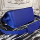 Hermes Blue Electric Clemence Jypsiere 28cm Bag