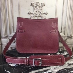 Hermes Bordeaux Clemence Jypsiere 28cm Bag