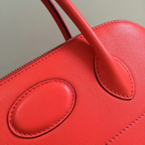 Hermes Bolide 31cm Bag In Red Swift Leather