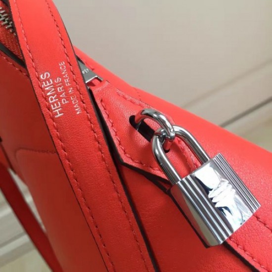 Hermes Bolide 31cm Bag In Red Swift Leather