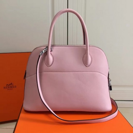 Hermes Bolide 31cm Bag In Pink Swift Leather