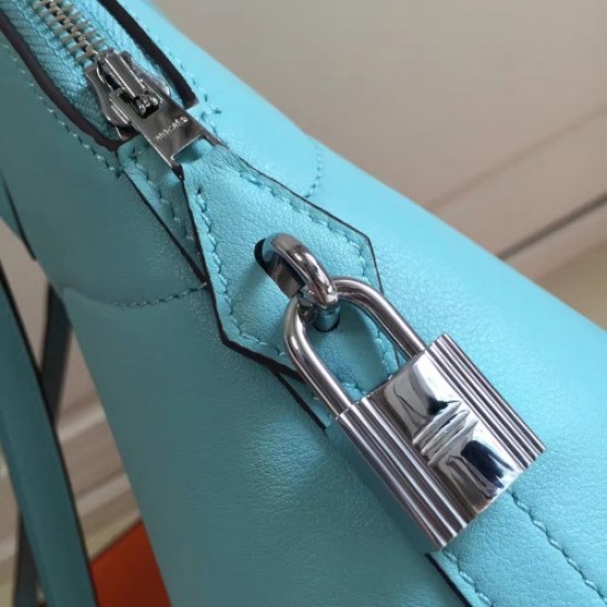 Hermes Bolide 31cm Bag In Celeste Swift Leather