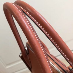 Hermes Bolide 31cm Bag In Brown Swift Leather