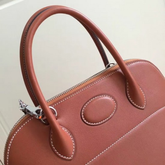 Hermes Bolide 31cm Bag In Brown Swift Leather