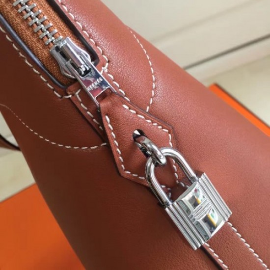 Hermes Bolide 31cm Bag In Brown Swift Leather