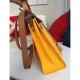 Hermes Herbag Zip PM 31cm Bag In Yellow Canvas