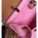 Hermes Herbag Zip PM 31cm Bag In Pink Canvas