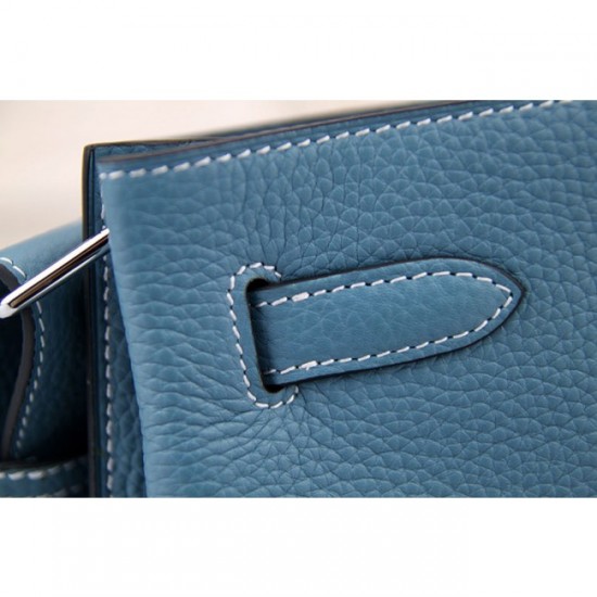 Replica AAA Hermes So Kelly 22cm Bag In Jean Blue Leather