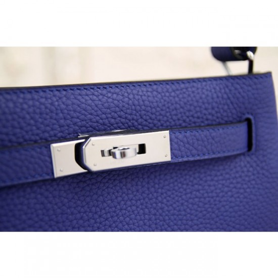 Imitation Hermes So Kelly 22cm Bag In Blue Leather