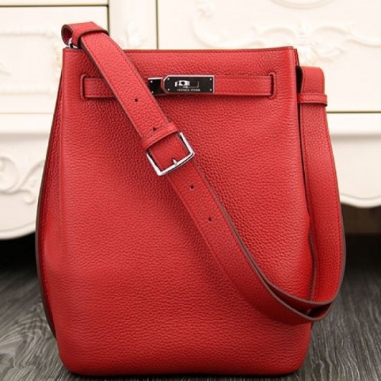 Perfect Copy Hermes So Kelly 22cm Bag In Red Leather