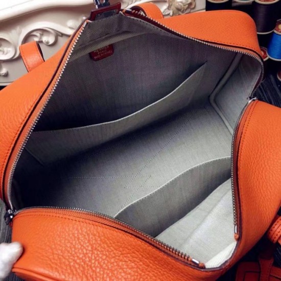 Hermes Victoria II 35cm Bag In Orange Leather Replica