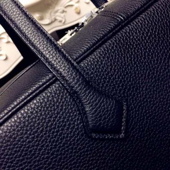 Luxury Imitation Hermes Victoria II 35cm Bag In Black Leather