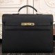 Knockoff 1:1 1:1 Hermes Black Kelly Depeche 38cm Briefcase Bag