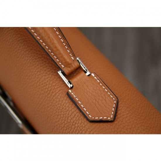 Replica Knockoff Hermes Brown Kelly Depeche 38cm Briefcase Bag