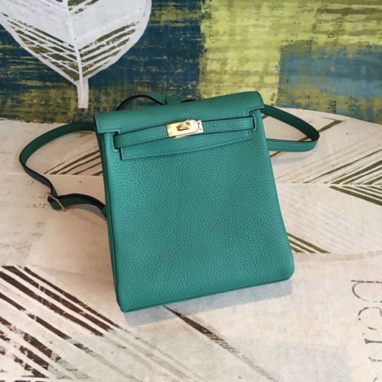 Knockoff Hermes Malachite Clemence Kelly Ado PM Backpack Replica