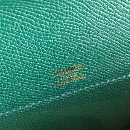 Knockoff Hermes Malachite Epsom Kelly Cut Clutch Handmade Bag