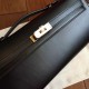 Copy Hermes Black Box Kelly Cut Clutch Handmade Bag Replica