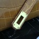 Hermes Camarel Crocodile Kelly Cut Clutch Bag Replica