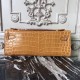 Hermes Camarel Crocodile Kelly Cut Clutch Bag Replica