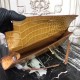 Hermes Camarel Crocodile Kelly Cut Clutch Bag Replica