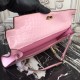 High Quality High Quality Hermes Pink Crocodile Kelly Cut Clutch Bag