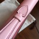 Imitation Hermes Rose Dragee Swift Kelly Cut Clutch Handmade Bag