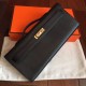 High Imitation Designer Replica Hermes Black Swift Kelly Cut Clutch Handmade Bag