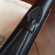 High Imitation Designer Replica Hermes Black Swift Kelly Cut Clutch Handmade Bag