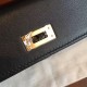 High Imitation Designer Replica Hermes Black Swift Kelly Cut Clutch Handmade Bag