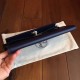 Copy Luxury Imitation Hermes Sapphire Epsom Kelly Cut Clutch Handmade Bag